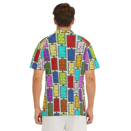 Sketchy Scare Doors - Men's Polo Shirt