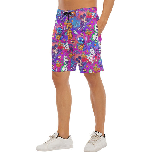 Classic Character Halloween Mashup - Men’s Pocket Beach Shorts