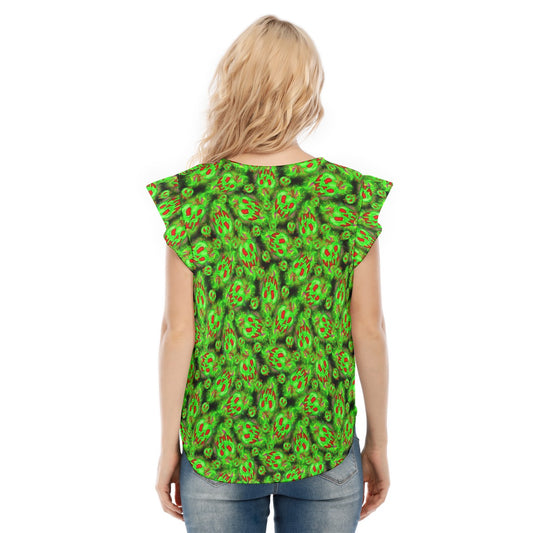 Just One Bite - Women’s Flutter Sleeve Top