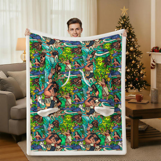 Ocean Voyager Storybook Scenes - Wearable Blanket Hoodie