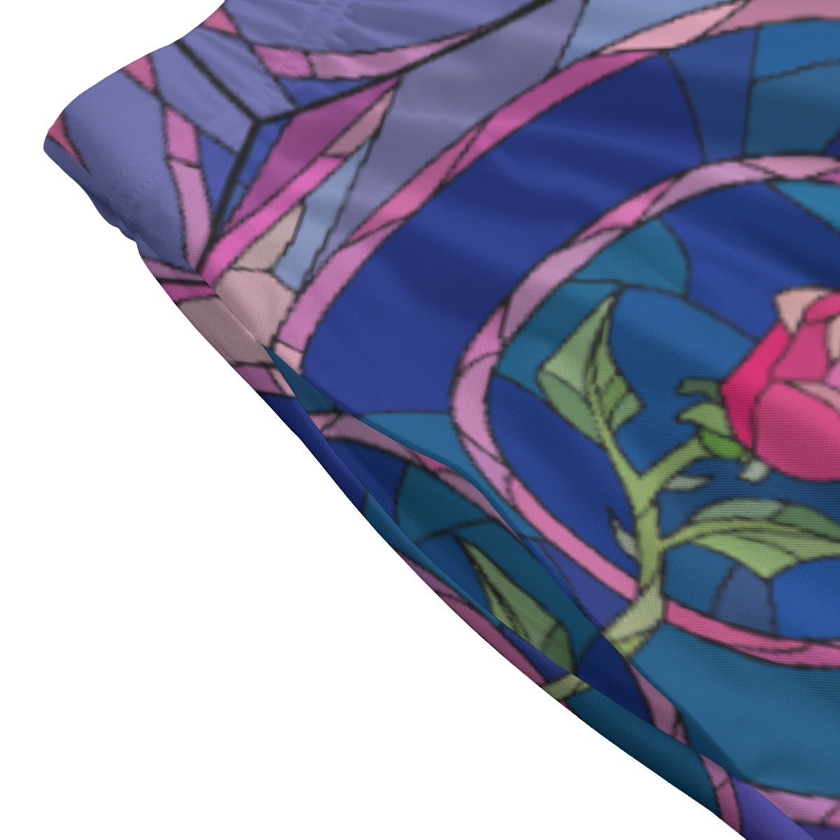 Enchanted Rose Stained Glass - Women’s Pocket Midi Skirt