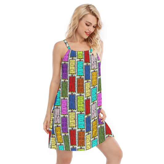 Sketchy Scare Doors - Women’s Adjustable Sundress