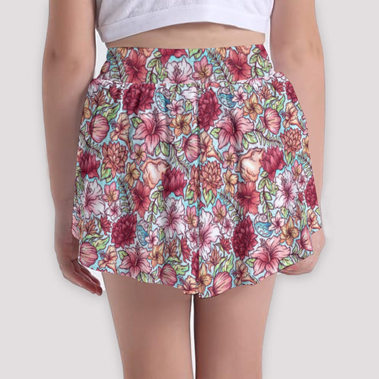 Fairytale Florals – Island Princess - Girls’ Flowy Pocket Shorts