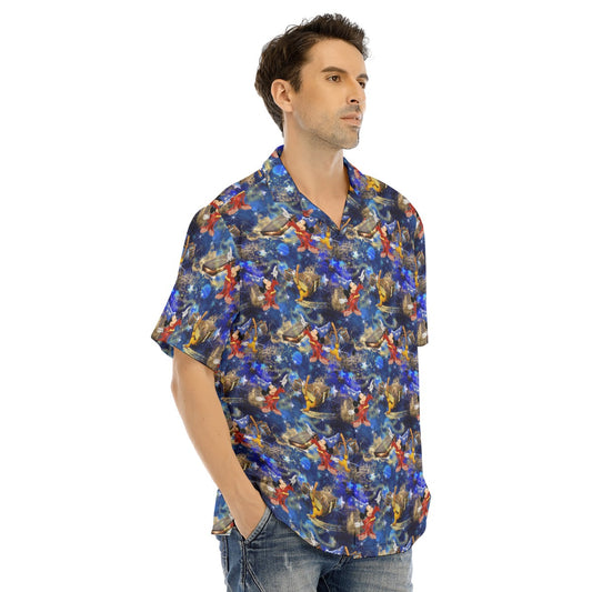 Enchanted Broom Magic - Men's Hawaiian Button Up Shirt