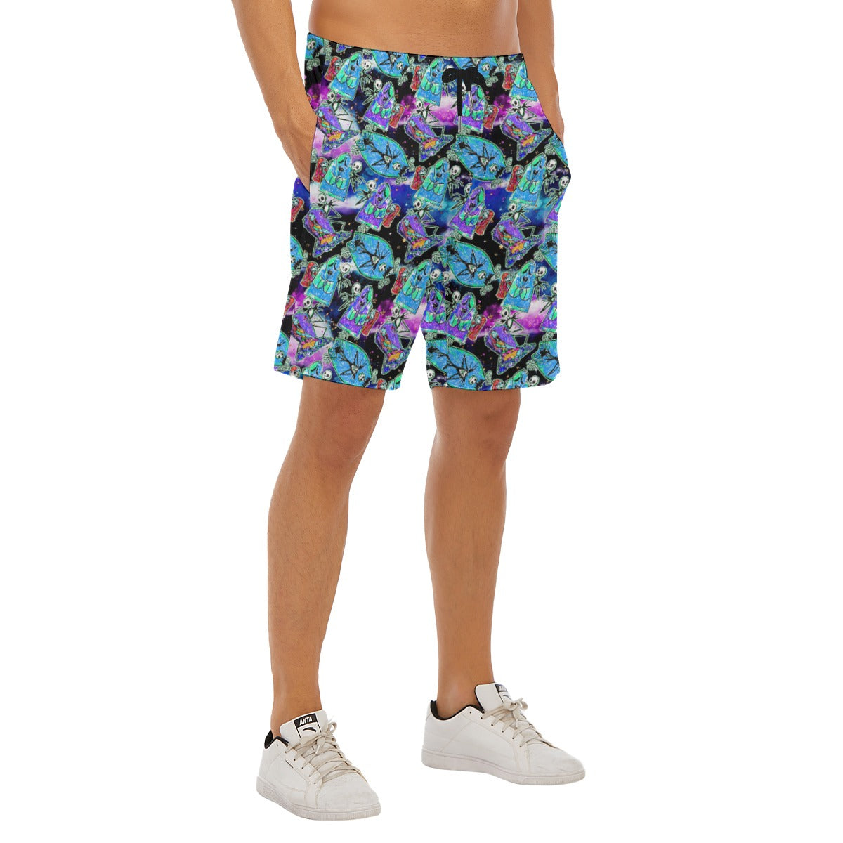 Haunting Romance Sketch - Men’s Pocket Beach Shorts
