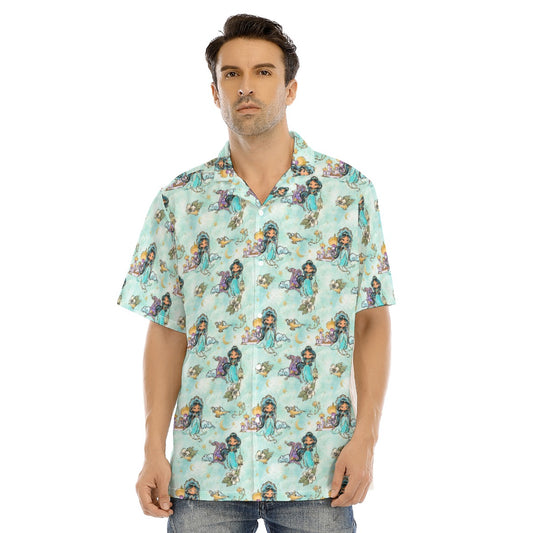 Whimsical Desert Princess - Men's Hawaiian Button Up Shirt