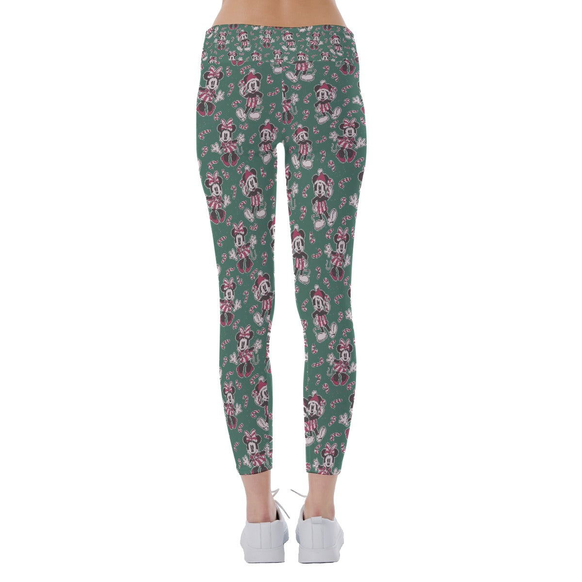Mouse and Bow Peppermint Pals - Women's Yoga Leggings