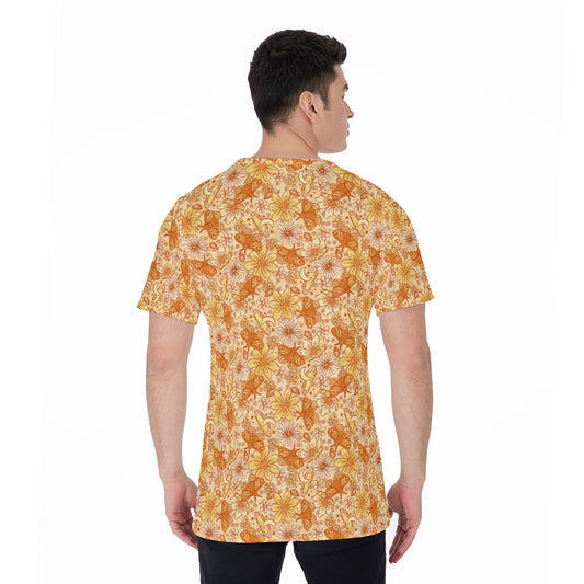 Orange Crystal Moths - Men's Short Sleeve T-Shirt