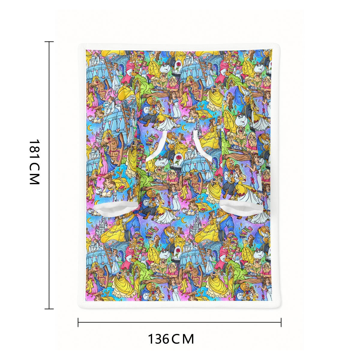 Enchanted Tale Storybook Scenes - Wearable Blanket Hoodie