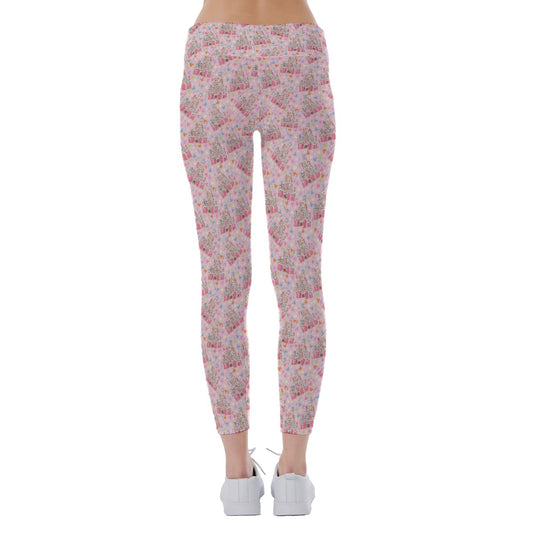 25th Birthday Cake Castle - Women's Yoga Leggings