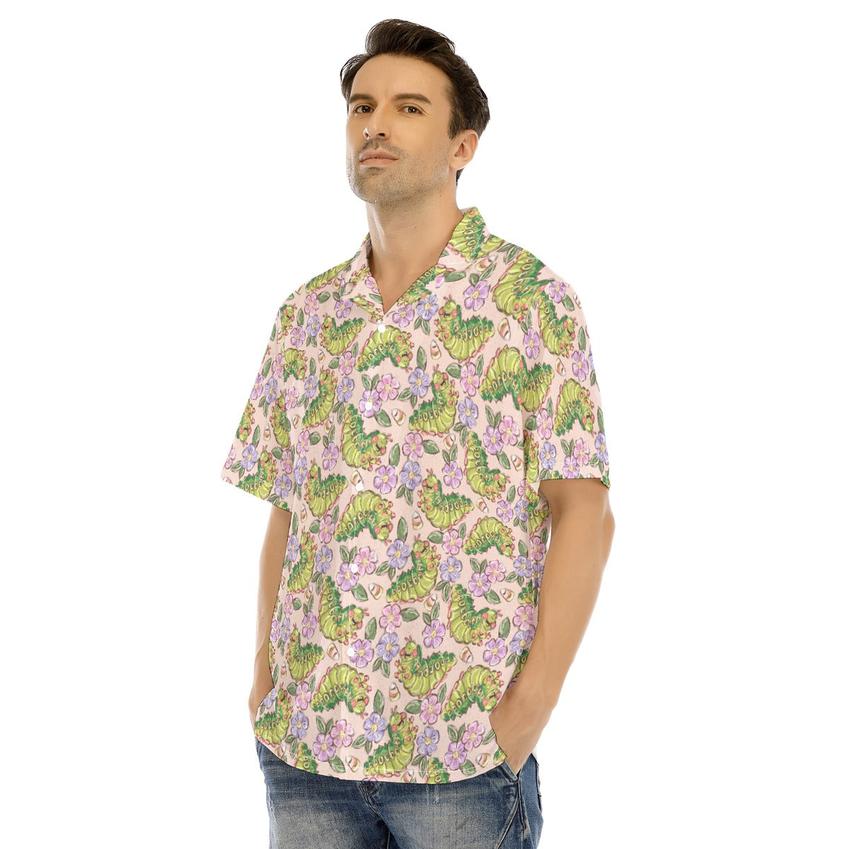 Floral Heimlich A Bug's Life - Men's Hawaiian Button Up Shirt