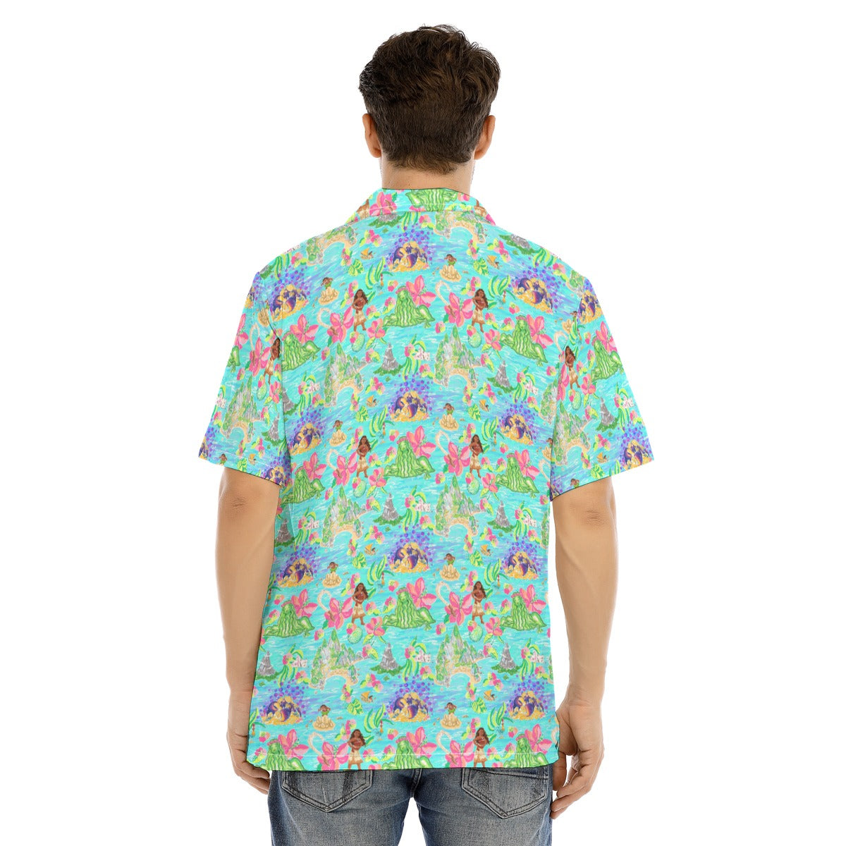 Tropical Island Paradise - Men's Hawaiian Button Up Shirt