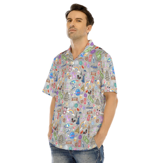 EC Around The World Experience - Men's Hawaiian Button Up Shirt