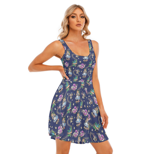 Whimsical Enchanted Forest - Women's Sleeveless Pocket Skater Dress