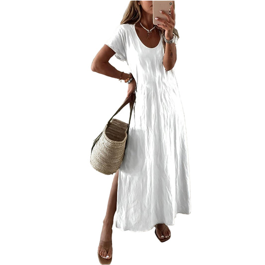 Pick Any Print from our Shop - Women's Crew Neck Maxi Dress