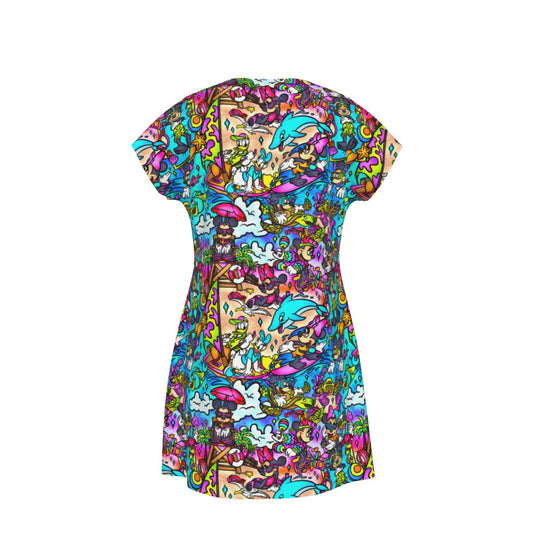Island Beach Bash - Women's T-Shirt Dress