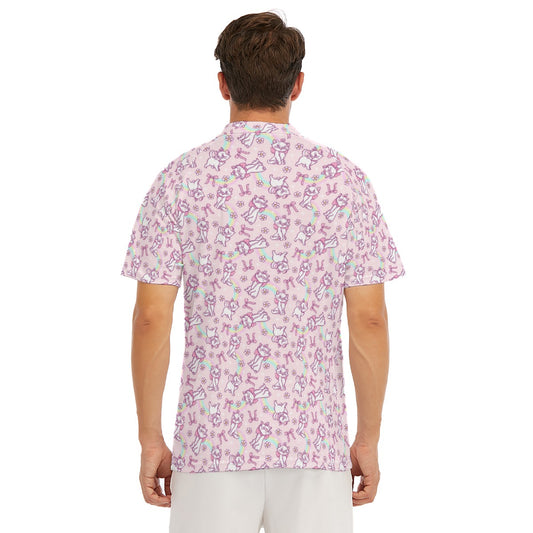 Rainbow Bow Kitty - Men's Polo Shirt