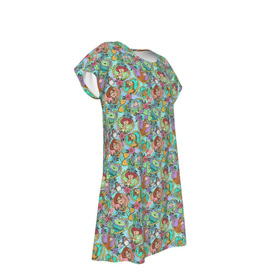 Tattoo Hearts Space Cowboys & Friends - Women's T-Shirt Dress