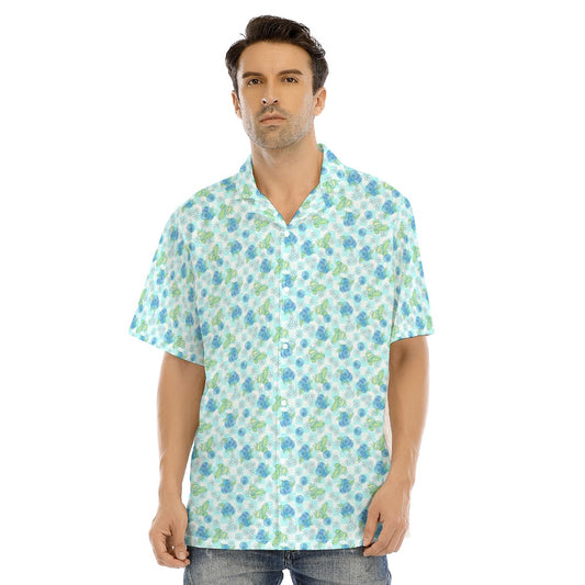 Summer Fruits - Blueberry - Men's Hawaiian Button Up Shirt
