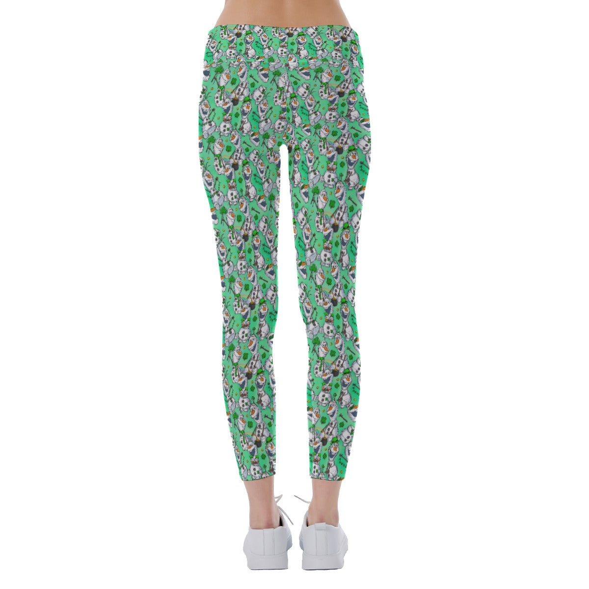 Sketched Snowman St. Patrick’s Day - Women's Yoga Leggings