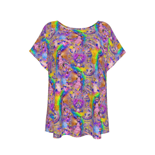 Figment Watercolor Rainbow - Women’s Relaxed Fit Scoop Tee