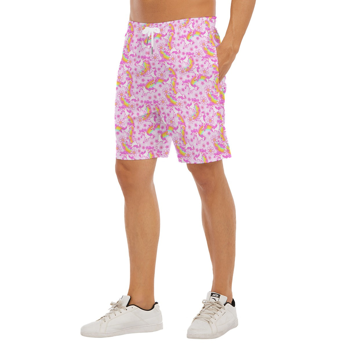 Unicorn Rainbows - Men’s Pocket Beach Shorts