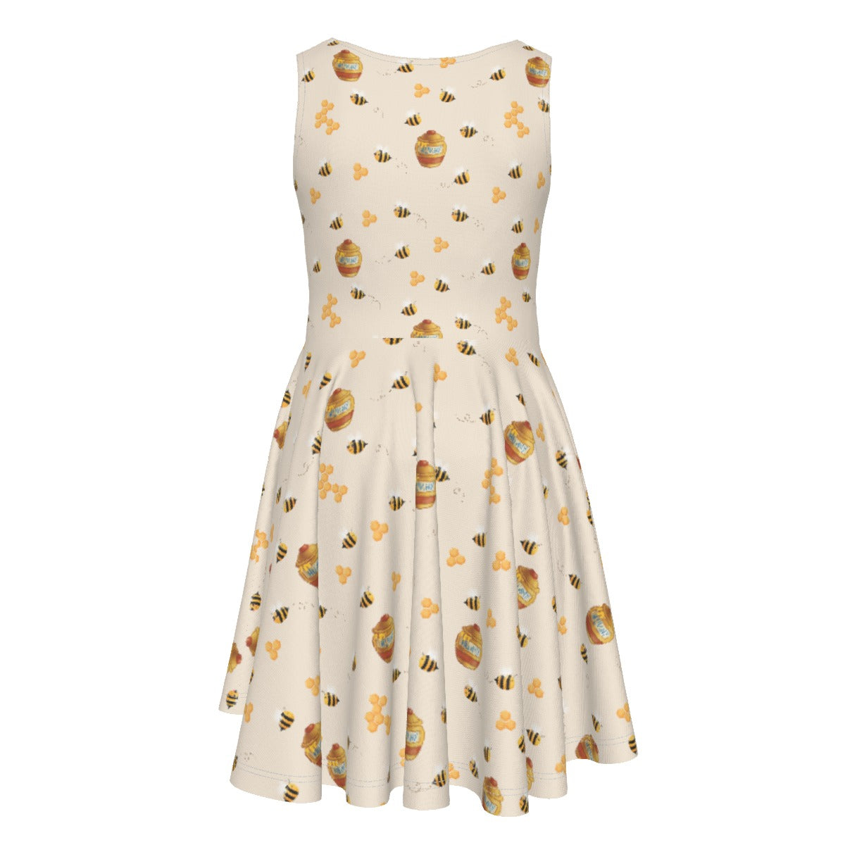 Sweet Hunny Pot & Bees- Kid's Sleeveless Skater Dress