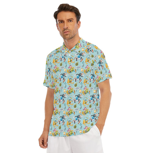 Cheerful Race Day Dashers - Men's Polo Shirt