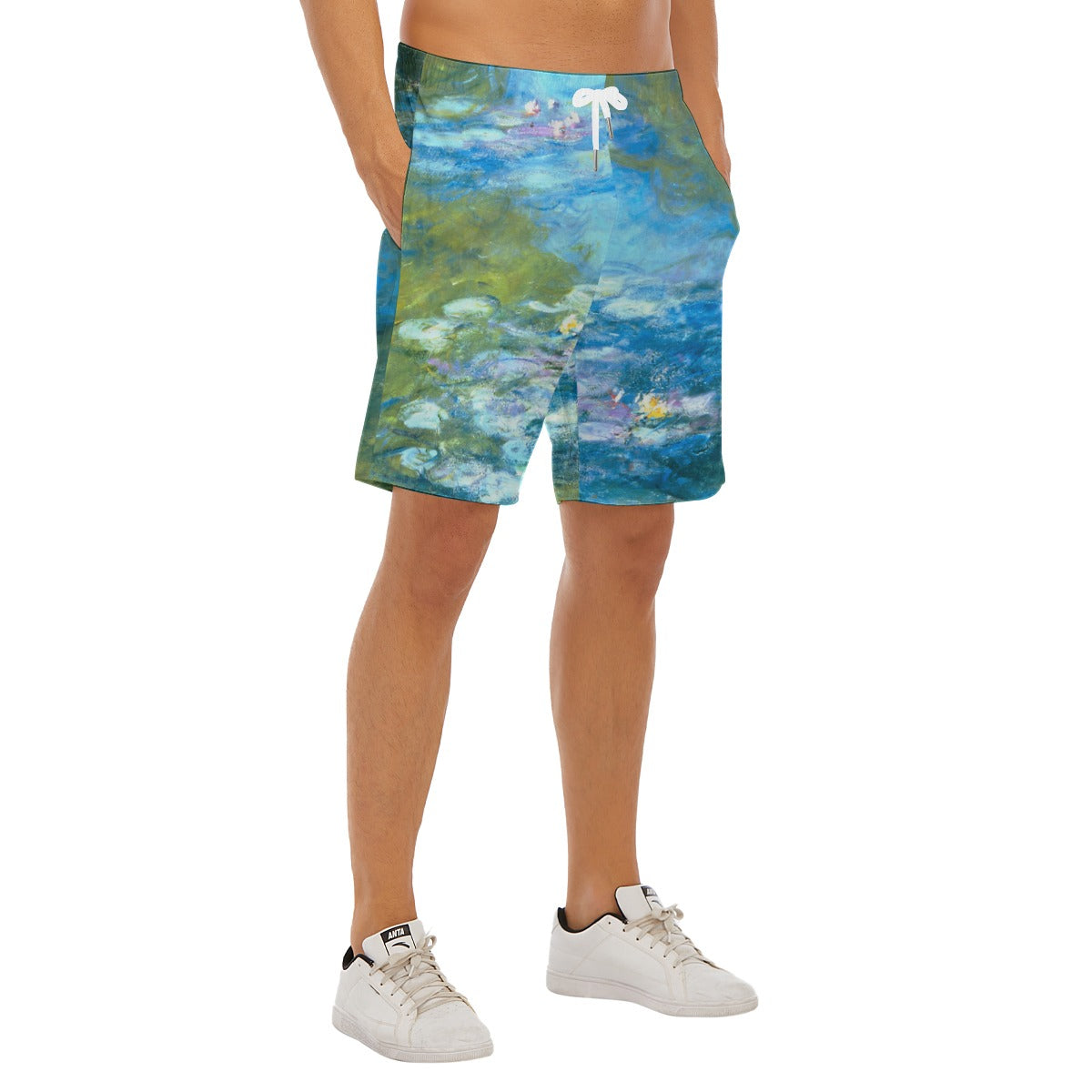 Monet Water Lillies - Men’s Pocket Beach Shorts