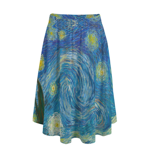 Van Gogh Starry Night - Women’s Pocket Midi Skirt