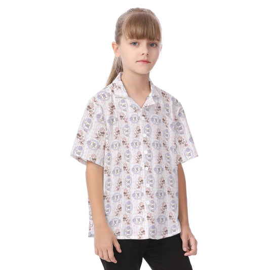 Sweet Springtime Minnie & Daisy - Kid's Hawaiian Button Up Shirt
