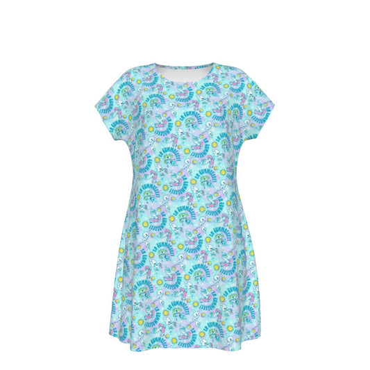 Sun-Kissed Snow Friend - Women's T-Shirt Dress