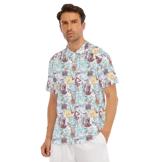 Santa Jack with Sally & Ghost Dog - Men's Polo Shirt