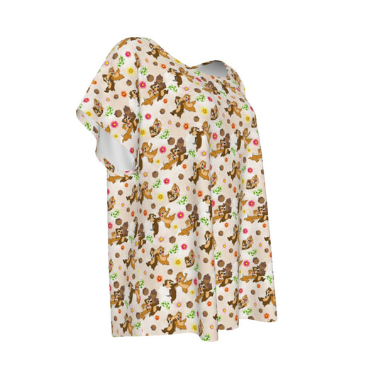 Cheeky Chipmunk Duo - Women’s Relaxed Fit Scoop Tee