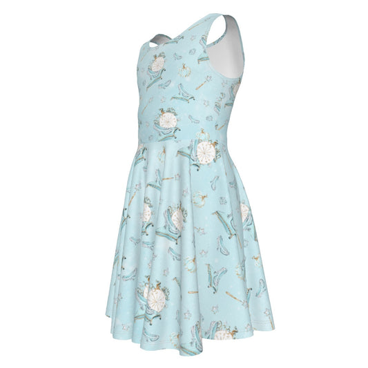Enchanted Glass Slipper- Kid's Sleeveless Skater Dress