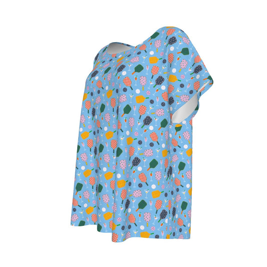 Pickleball and Cocktails - Women’s Relaxed Fit Scoop Tee