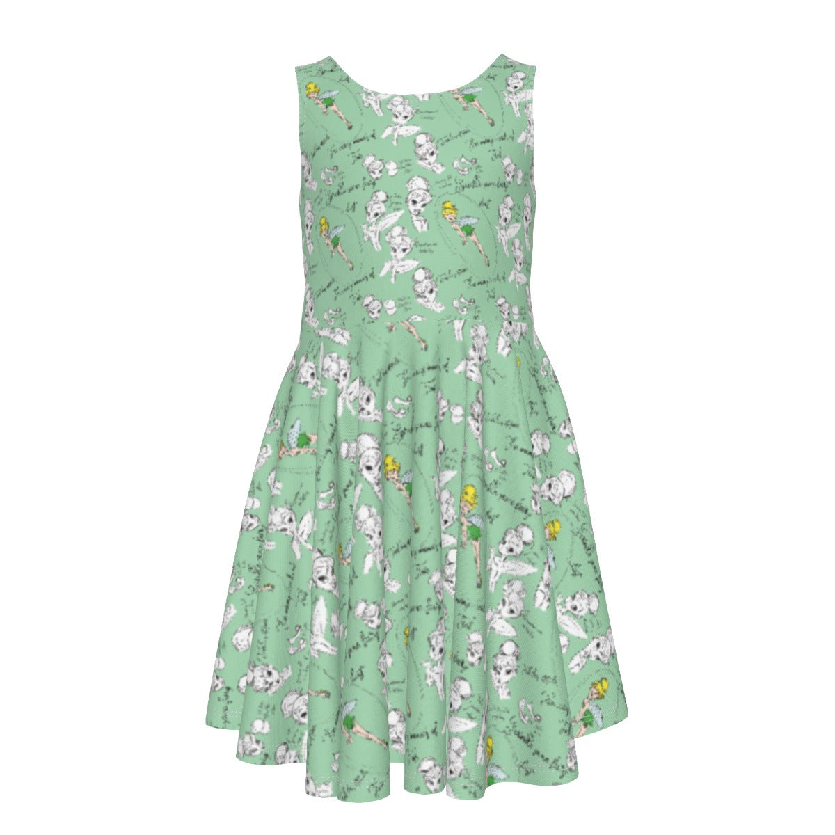 Drawing Pixie Fairy - Kid's Sleeveless Skater Dress