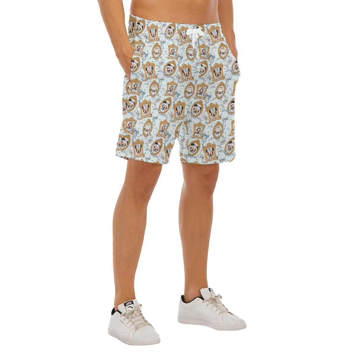 Classic Cartoon Merry Hot Coco - Men’s Pocket Beach Shorts