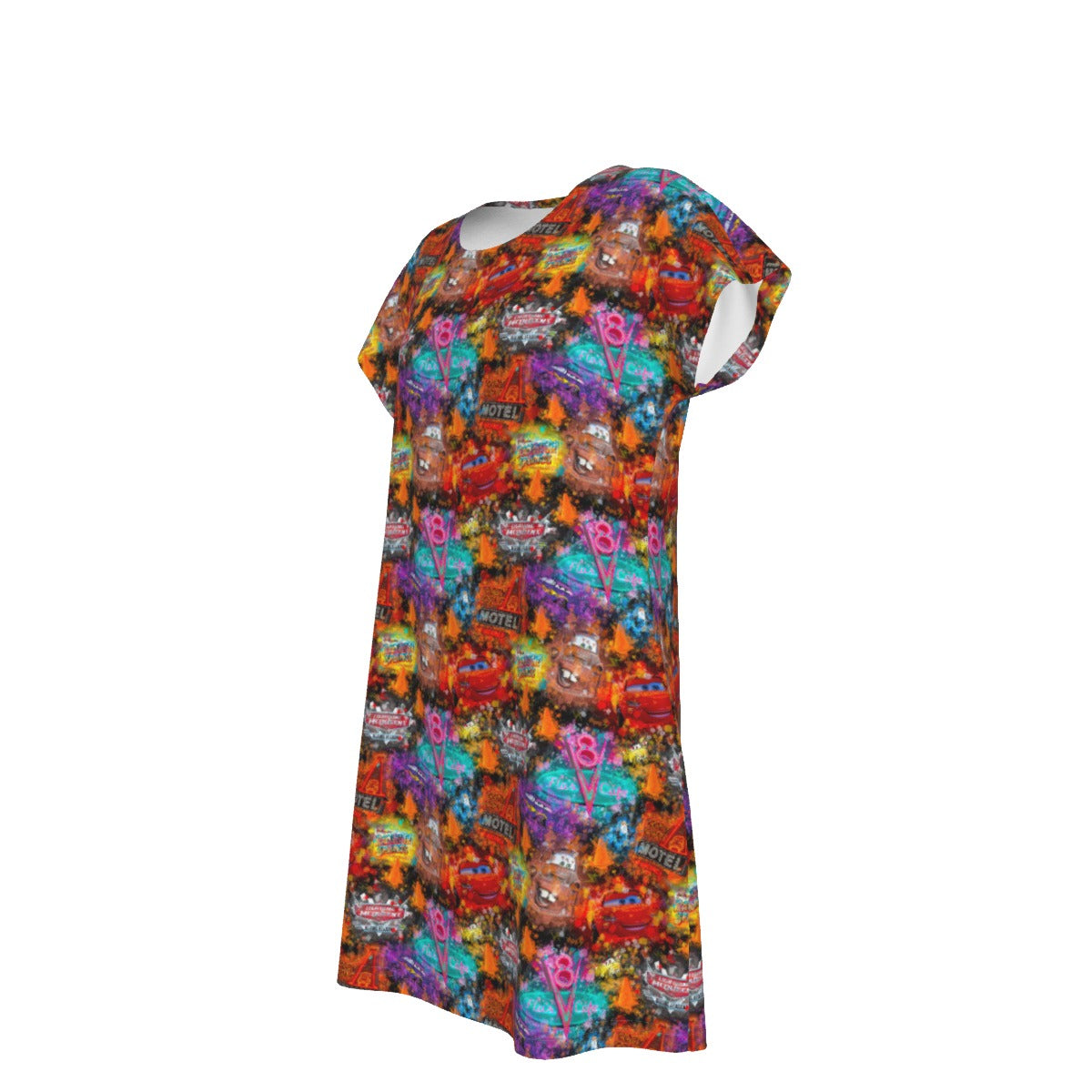 Watercolor Racing Adventure - Women's T-Shirt Dress