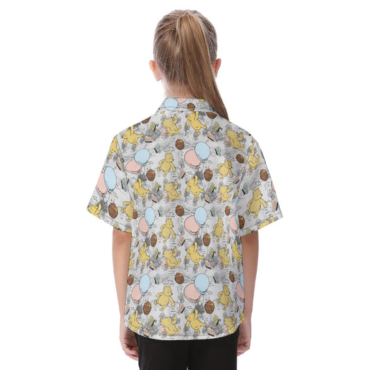 Silly Old Bear - Kid's Hawaiian Button Up Shirt