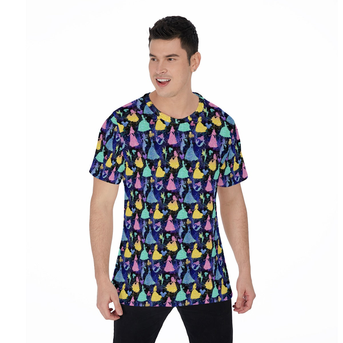Princess Glitter Silhouettes - Men's Short Sleeve T-Shirt