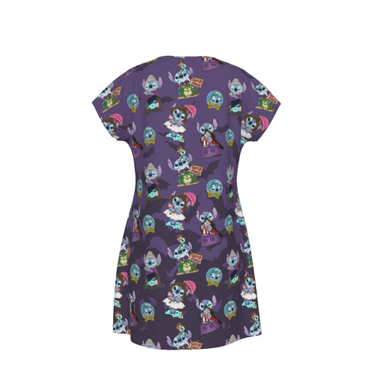 Haunted Alien Portraits - Women's T-Shirt Dress