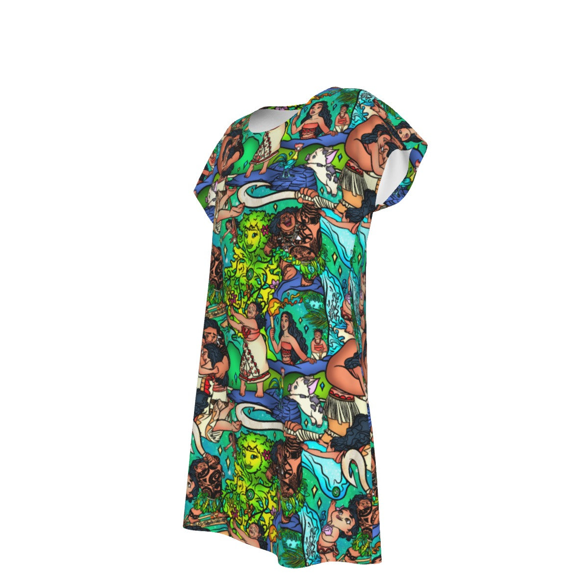 Ocean Voyager Storybook Scenes - Women's T-Shirt Dress