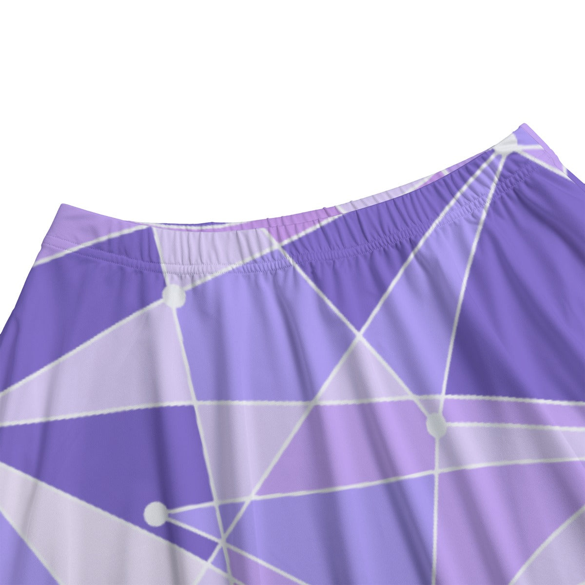 Geometric Purple Wall - Women’s Pocket Midi Skirt