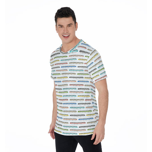 Monorail Rainbow Express - Men's Short Sleeve T-Shirt