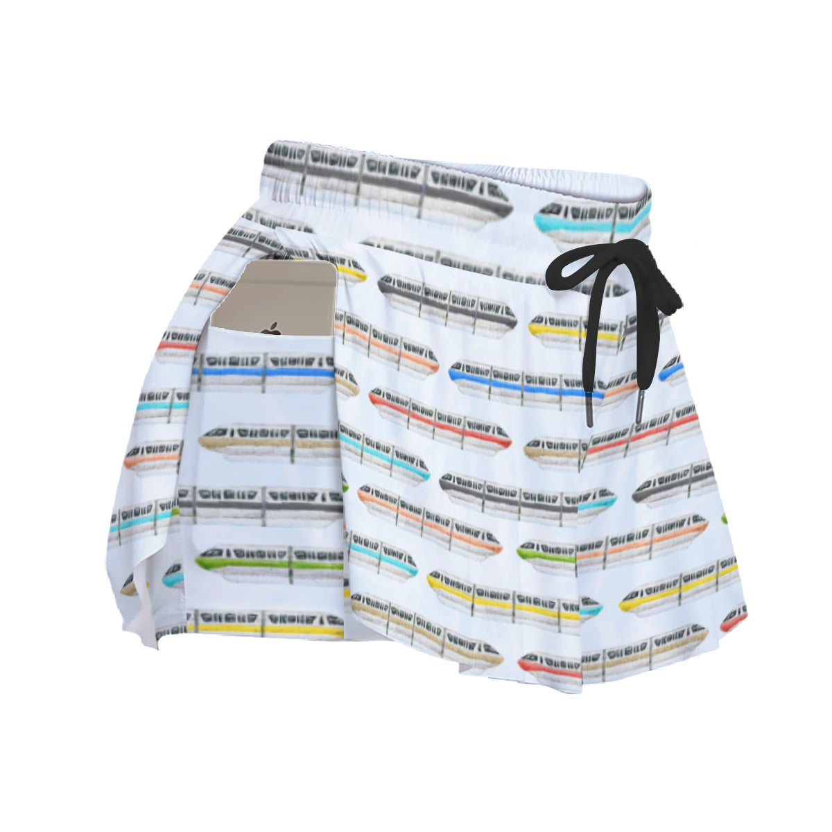 Monorail Rainbow Express - Women's Flowy Pocket Shorts