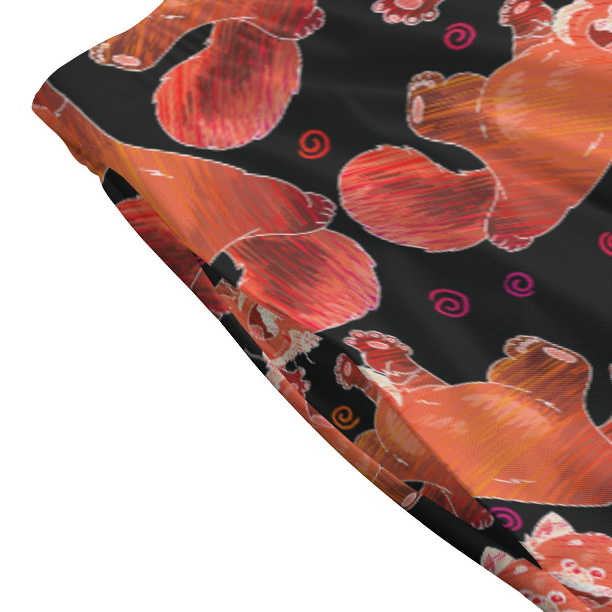 Scribbly Red Panda - Women's Pocket Skater Skirt