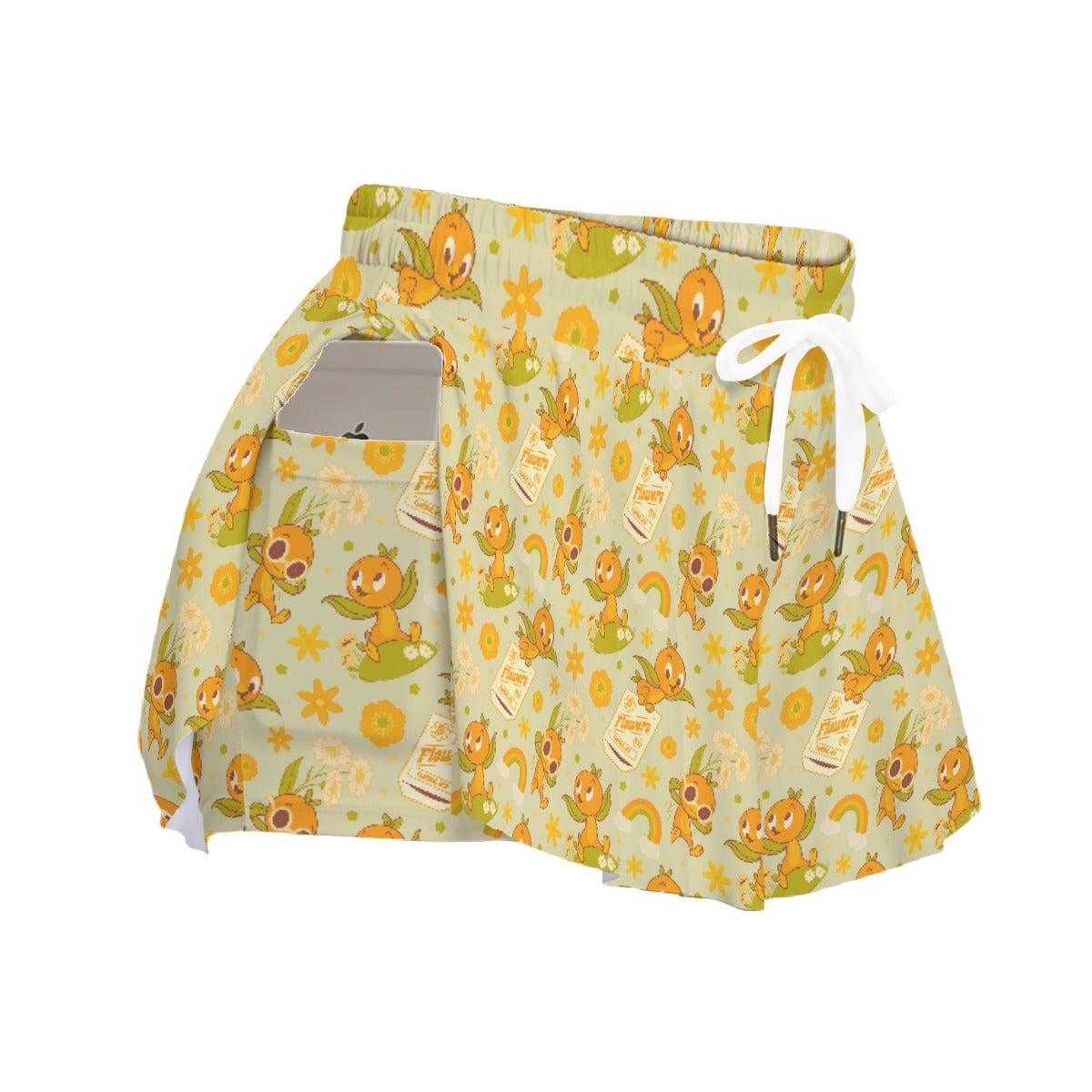 Vintage Citrus Garden - Women's Flowy Pocket Shorts