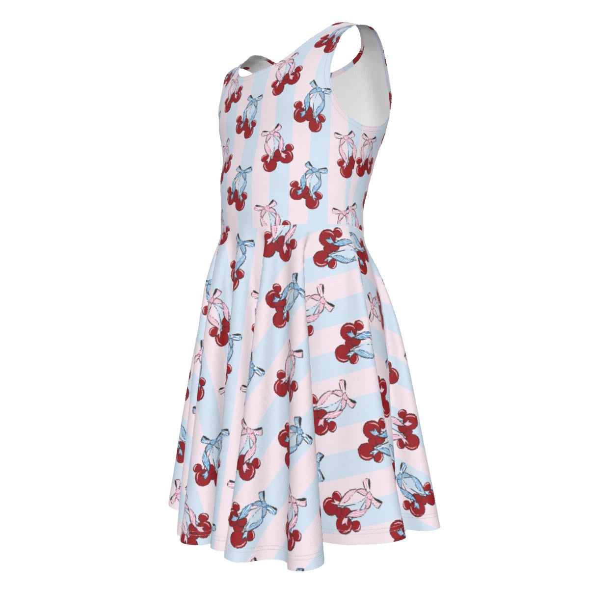 Cherry Ear Bows - Kid's Sleeveless Skater Dress