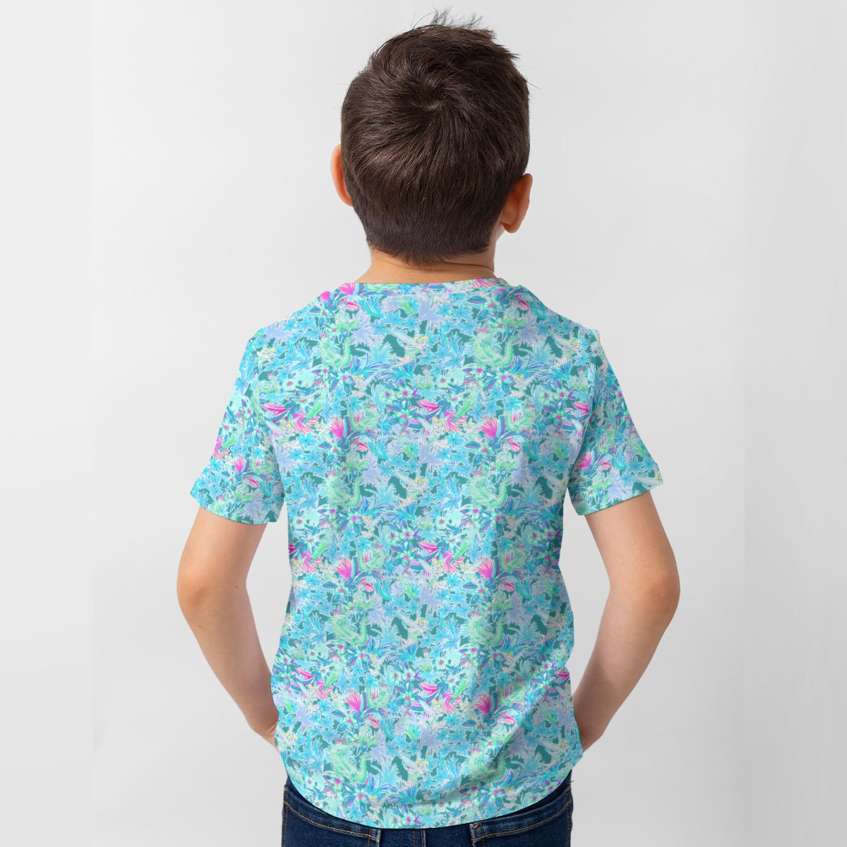 Bright Floral Flight - Neverland Adventure - Kid’s Short Sleeve T-Shirt